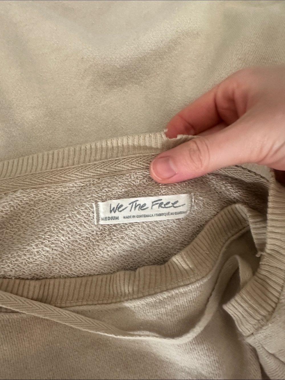 Free People Cream Yellowstone Wyoming Graphic Sweatshirt with Pink Accent - Picture 2 of 3